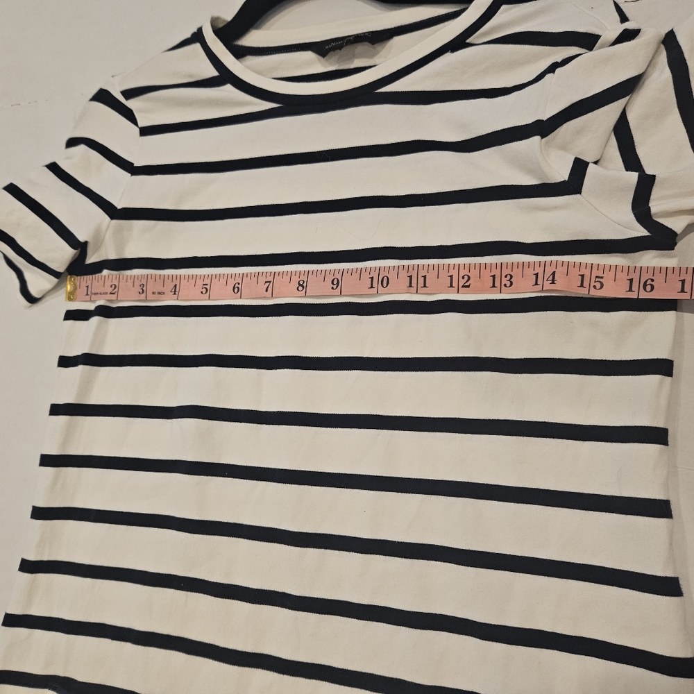 Banana Republic, EUC, Striped White & Black Dress, XS - Picture 4 of 8
